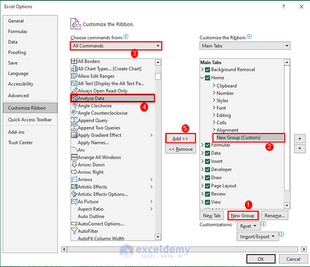 Adding Analyze Data feature