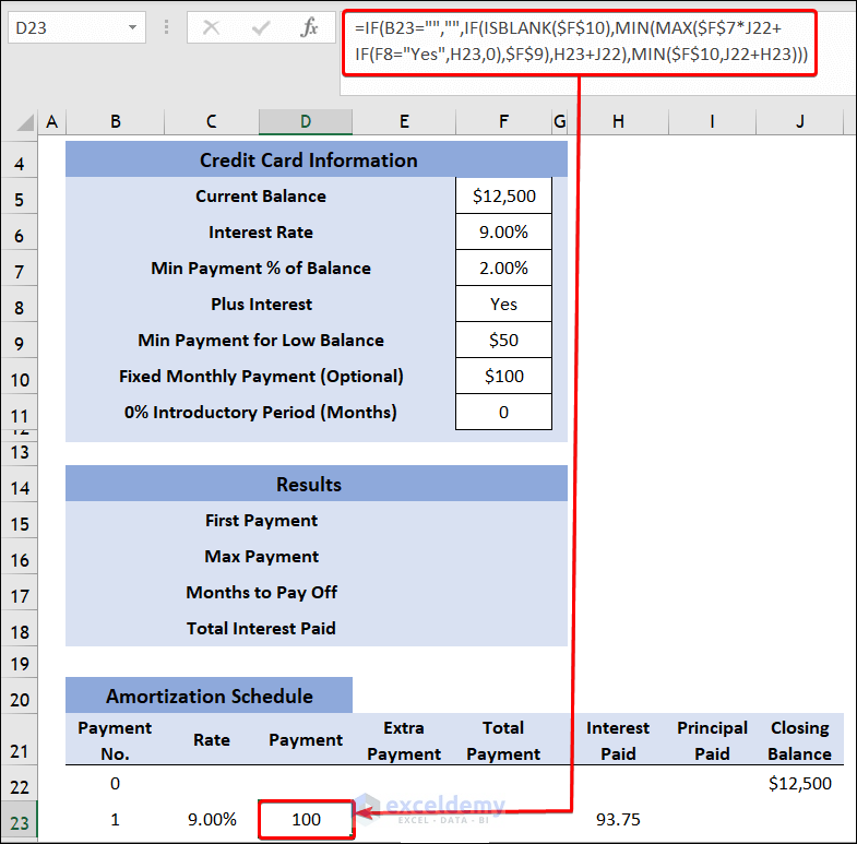 Amortization Schedule Payment