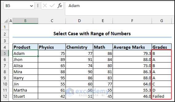 Using VBA Select Case and Operator on Range of Numbers