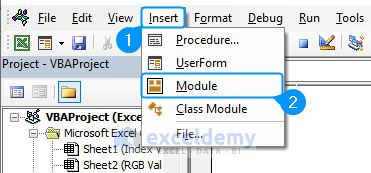 adding module in VBA window