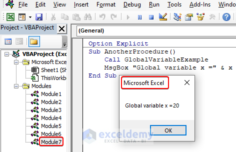 Having access to global variables but not to local variables