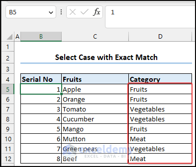 VBA Select Case with Exact Text Match