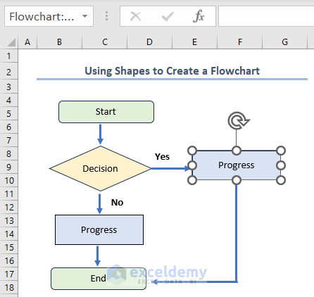 Creating a Simple Flowchart in Excel