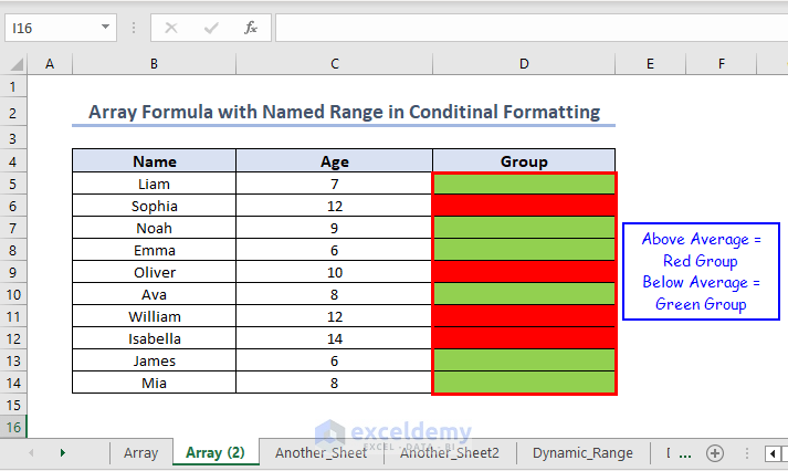 Final Look for Conditional Formattting with Named Range and Array Formula