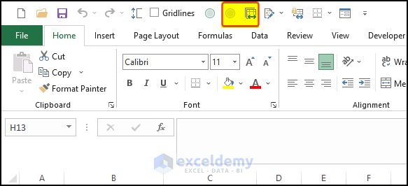 Share workbook and Compare and Merge option no in the Quick Access Toolbar