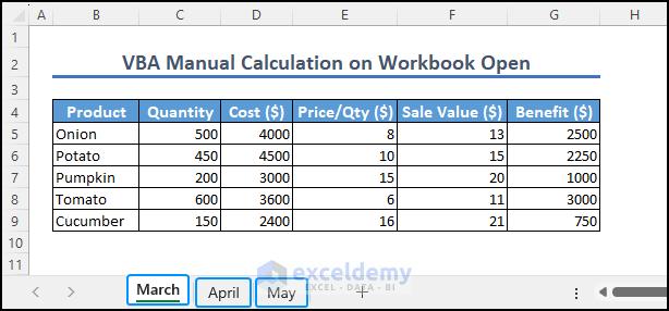 Datasets for specific sheets of an active workbook