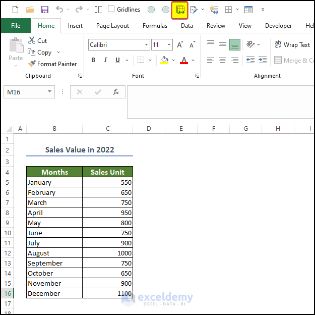 Click on the share workbook option