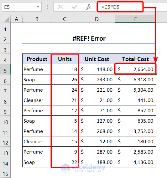 Adding proper data and reference to avoid ref error
