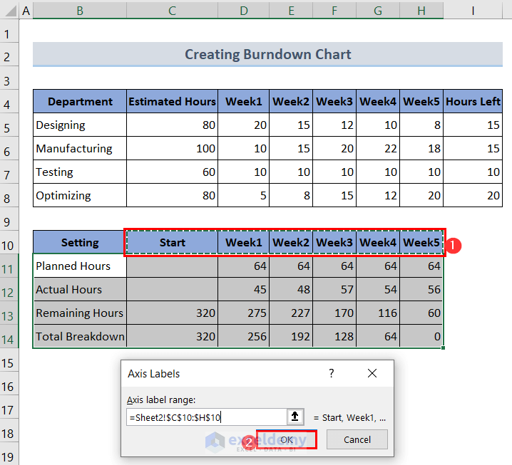 Changing Horizontal Axis Labels