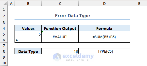 Error Data Type