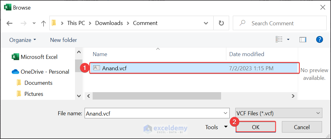 Select VCF file using file dialog