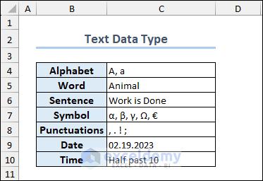 Text Data Type