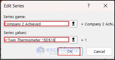 Edit Series dialog box in Excel
