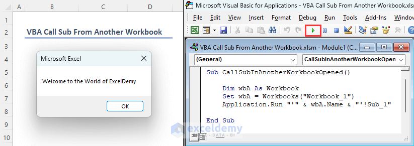 VBA to Call Sub From Another Workbook in Excel (With Examples) - ExcelDemy