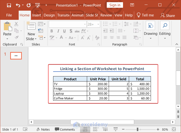 img12- Part of the dataset is linked to PowerPoint