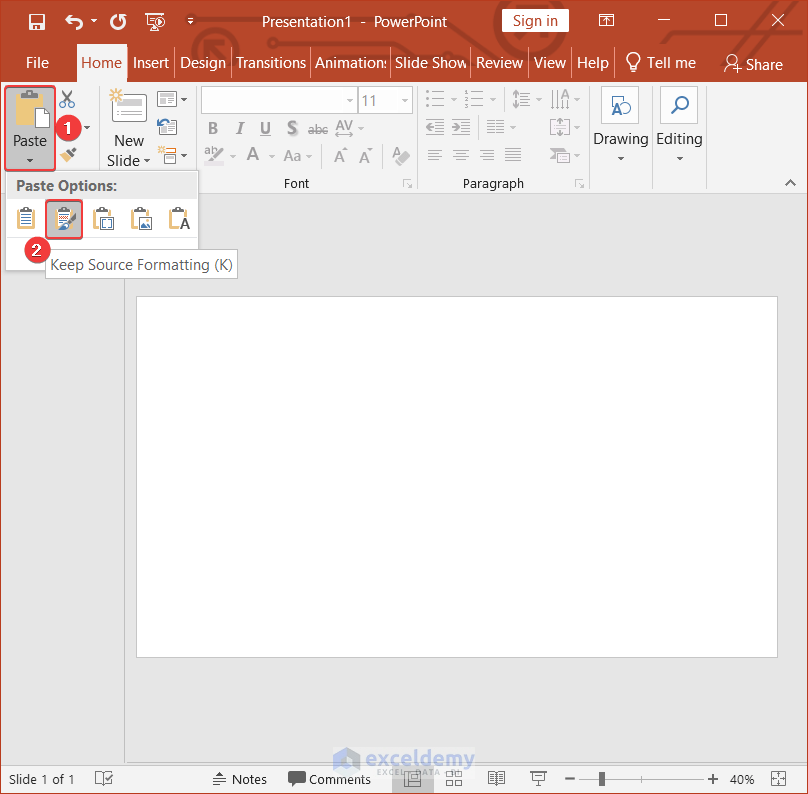 img20- paste option in PowerPoint