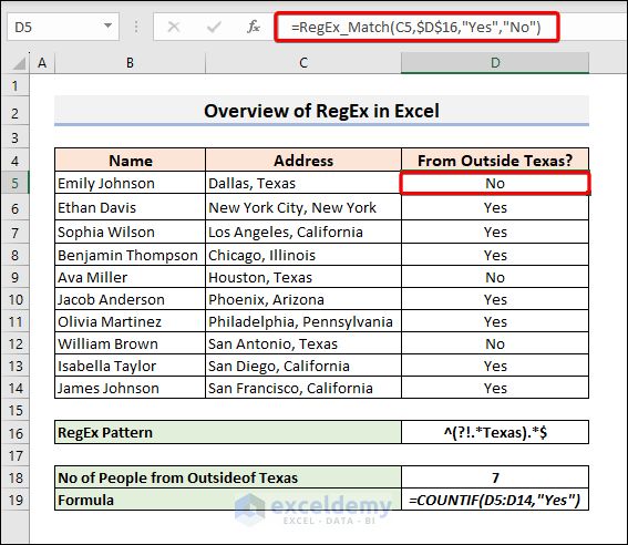  RegEx in Excel
