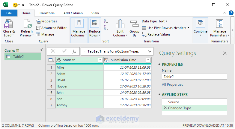 Power Query Editor in Excel