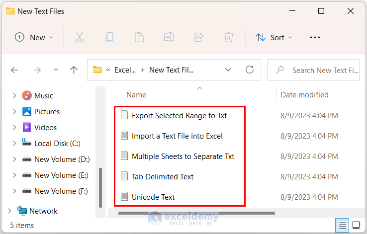 All Excel Sheets Exported to txt