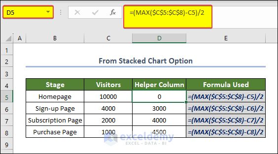 Using formula to extract the helper column value