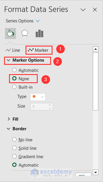 Selecting None as Marker Options