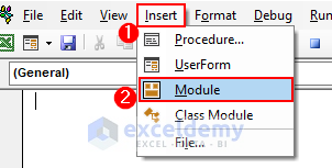 insert new module from insert menu