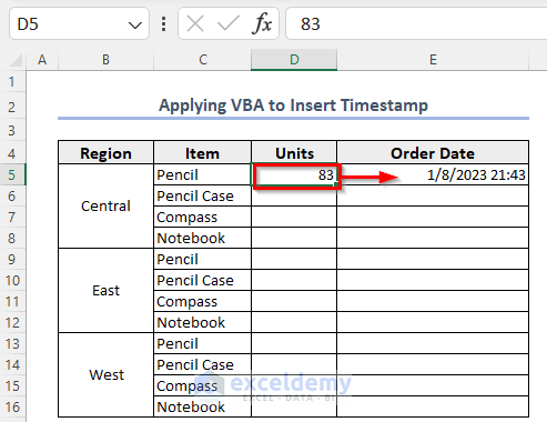Applying VBA to Insert Timestamp with Second in Next Cell