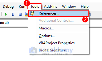go to references from tools