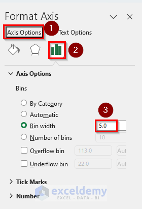 Changing Bin Width