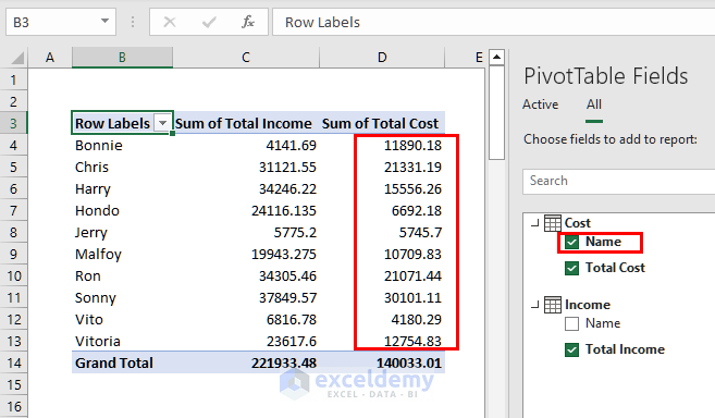 Merge Two Pivot Tables Comment Solution-2