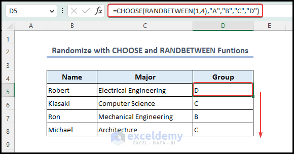 Overview of Randomize in Excel