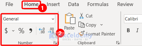 Selecting options from toolbar