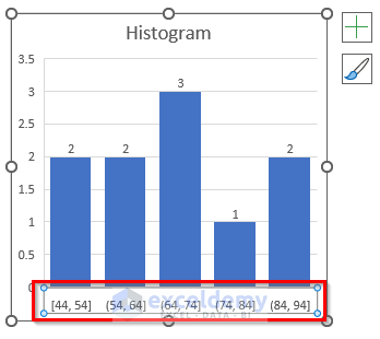 double-clicking on the bin values