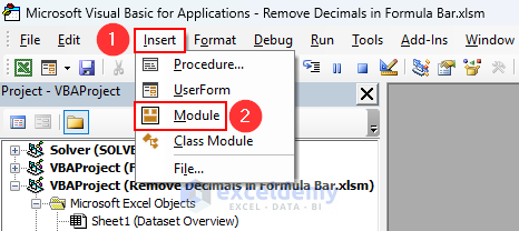 Inserting Module in Visual Basic Editor