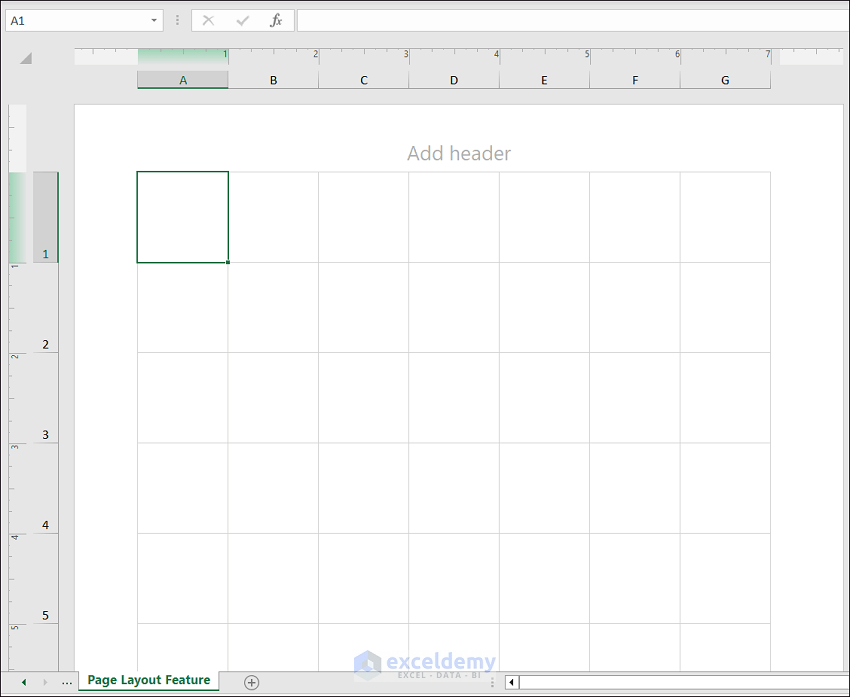 Using Page Layout Feature to Make Cells Same Height and Width