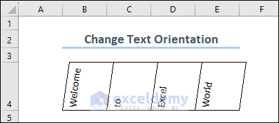 Output of Changing Orientation