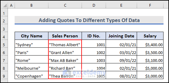 22- added double quotes around multiple text using custom number formatting