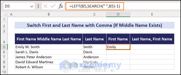 Using combined Excel formula 