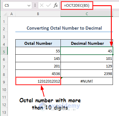 Converting Octal number to Decimal number