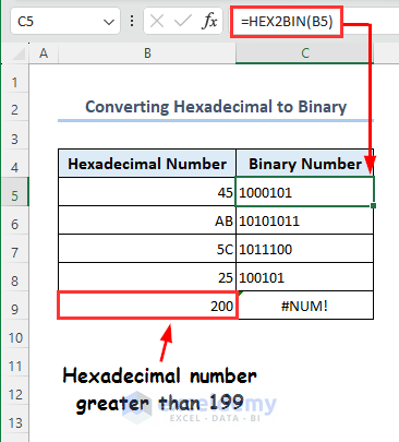 Converting hexadecimal to binary