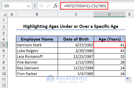 Dataset for Highlighting Ages