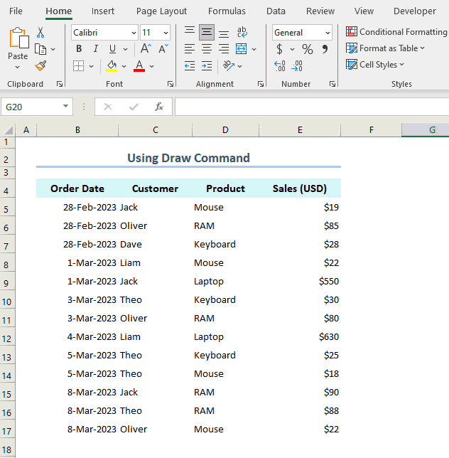 how to draw borders in excel cells