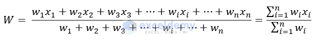 Mathematical Formula to Calculate Weighted Average