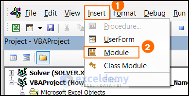 Inserting Module in VBA code editor