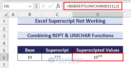 Using REPT and UNICHAR Functions