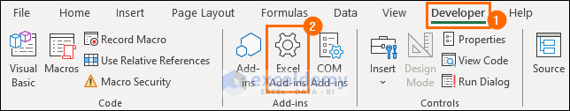 Selecting Add-in Option from ribbon