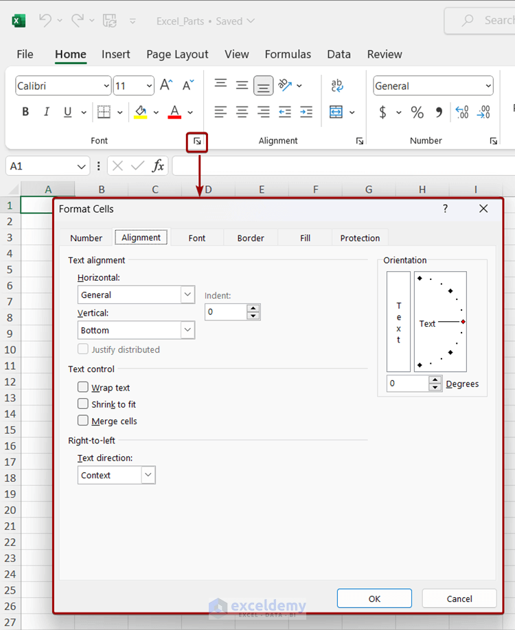 Format Cells dialog box