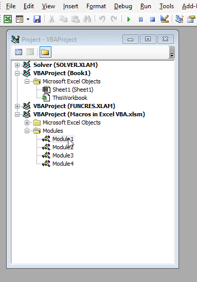 Dragging Module1 from one VBA Project to another using cursor
