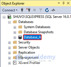 Export Data in this Database