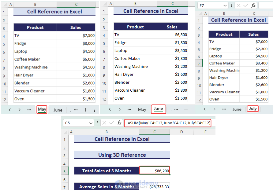 44-How Can We Use 3D Reference in Excel